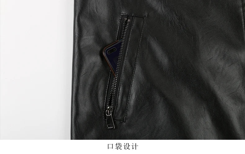 Nerazzurri Spring Autumn Black Waterproof Lightweight Soft Pu Leather Jacket Women with Hood Zipper Loose Casual Clothes 2023