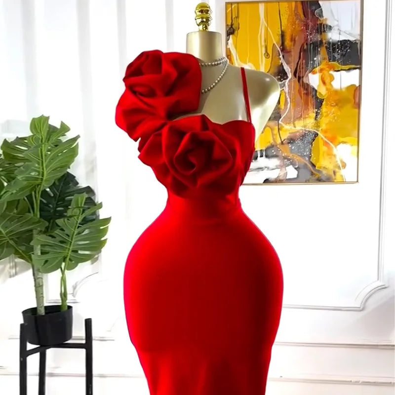 CM.YAYA Women Floral Applique Sleeveless Strap Midi Dress 2026 Summer Elegant Holiday Birthday Sexy Club Party Evening Dresses