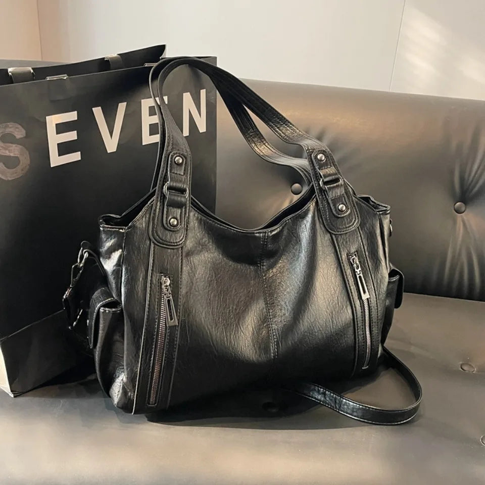 Daily Business Commuting Large Capacity Tote Hand Bags Soft Leather Shoulder Crossbody Bags for Women Handbags Sturdy Durable