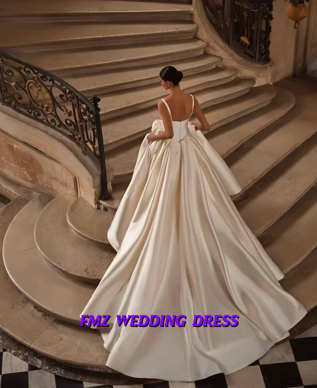 Customized elegant dress strapless sleeveless Ball Gown satin robe de mariee wedding dress vestidos de novia