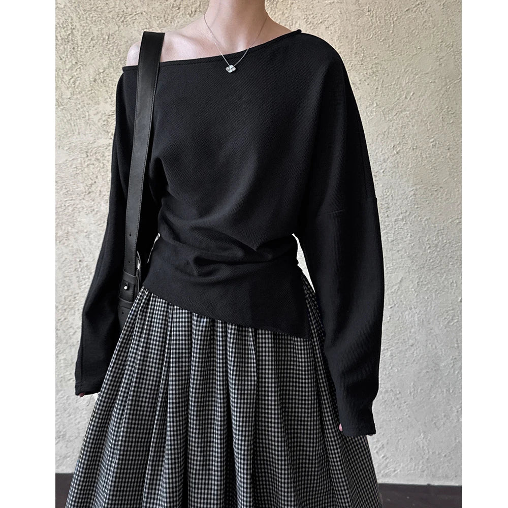 2026 Women Spring Sexy Off The Shoulder Cotton Hoodies Long Sleeve Casual Pullovers Clothes Women Tops Sweatershirt