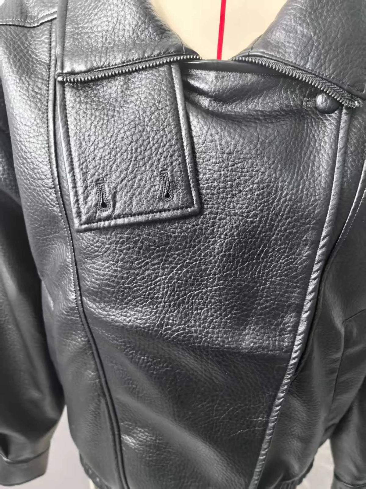 Women's Jacket New Black Long Sleeve Faux Leather Jacket Motorcycle Style Personality Fashion button and Zipper closure traf