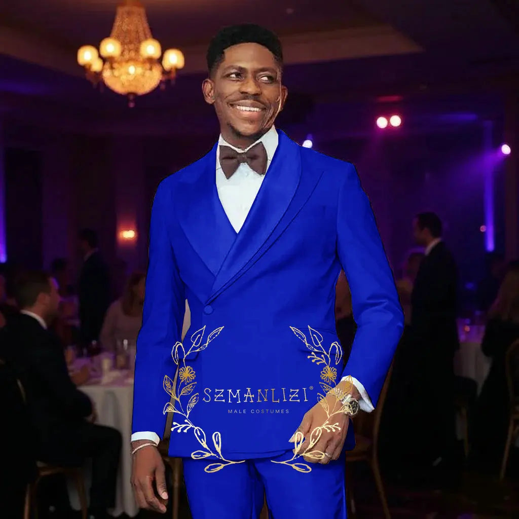 Beige Men's Wedding Suits Unique Collar Male Formal Groom Tuxedo Slim Fit Suit Outfits Elegant 2 Pieces Custom Made Male Suit