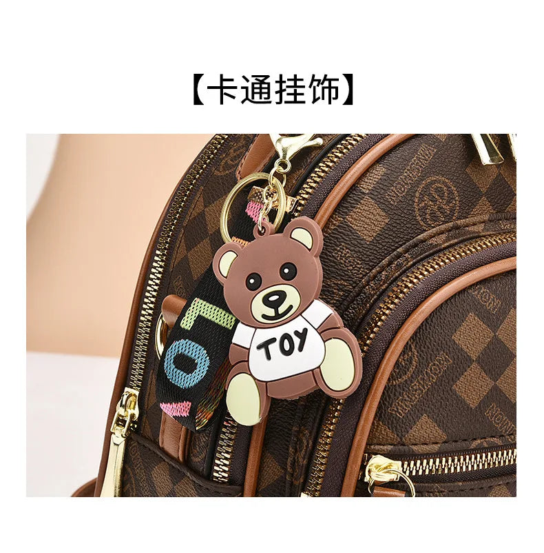 Fashion Trend Women's Backpack High Quality Soft Leather Women School Bag Famous Luxury Designer Female Shoulder Bags Sac A Dos