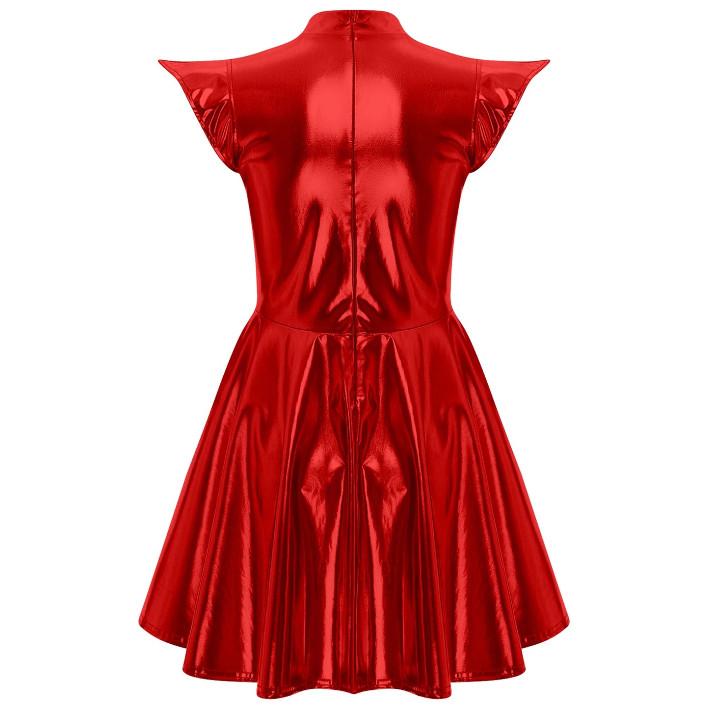 Womens Astronaut Alien Outer Space Alien Robot Cosplay Dress Halloween Cutie Costume Sequin Metallic Shiny A-line Mini Dresses