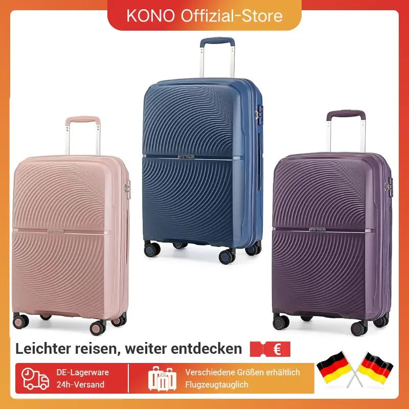 British Traveler Hare Suitcase 4 Spinner wheels TSA Lock Telescopic Handle PP hand luggage Rolling Case suitcase