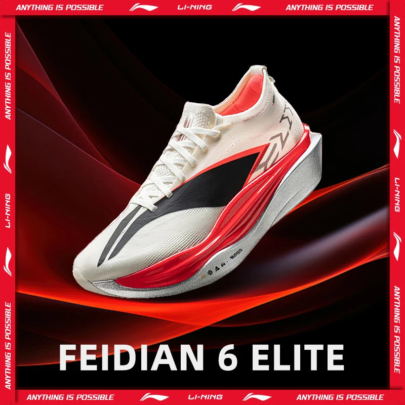 [Suguru Osako Style] Li-Ning Unisex FEIDIAN 6 ELITE Racing Running Shoes LiNing CARBON PLATE Professional Sports Shoes ARMW001