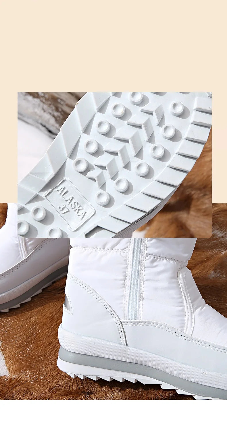 Autumn and Winter Cold-Proof Snow Boots for Men and Women, New Style, Fleece-Lined, Thickened, Non-Slip Cotton Shoes, Waterproof