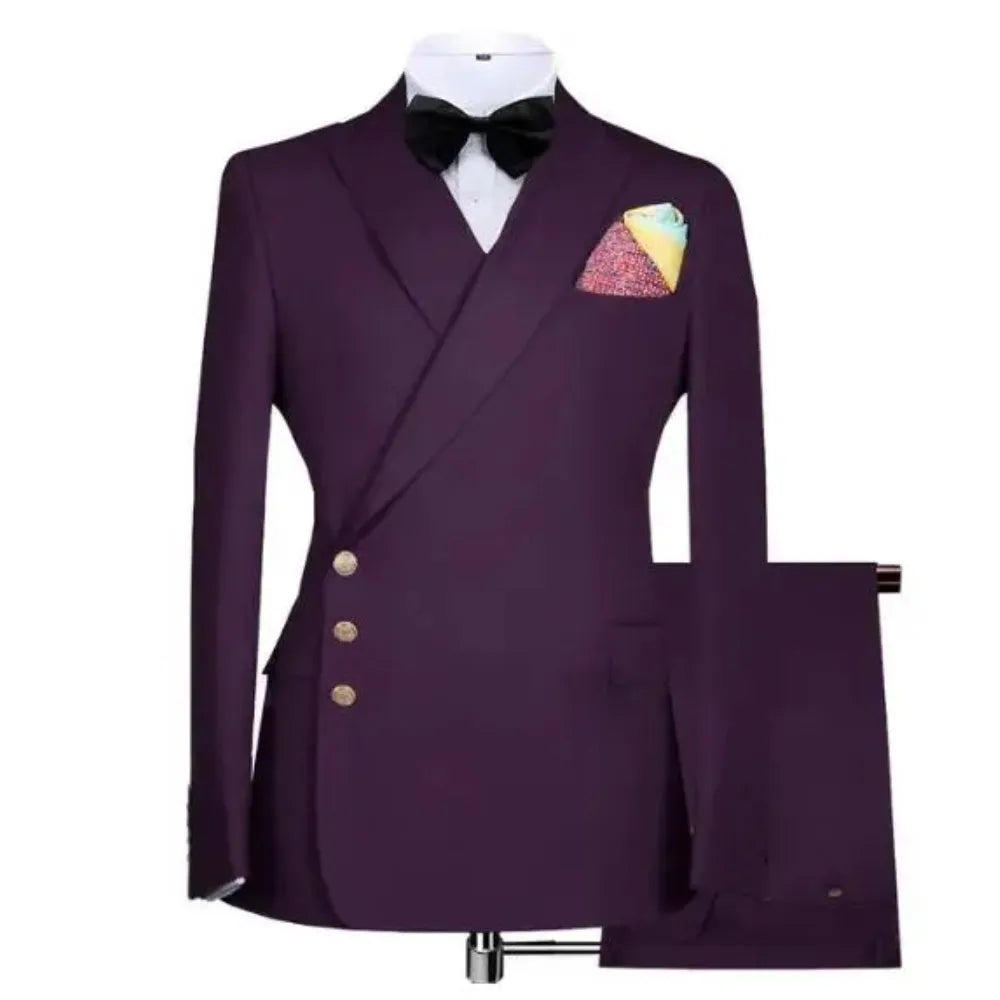 Formal Men Suits Spacial Design 3 Buttons Blazer Pants Business Wedding Groom Prom Tailored Made Suits For Men