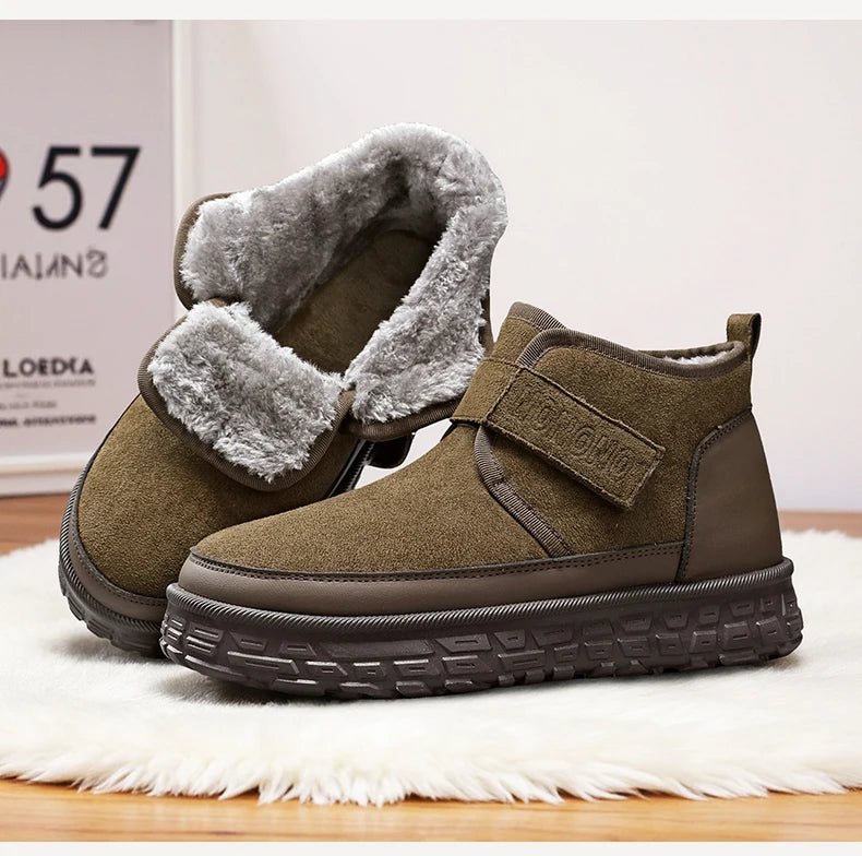 Mens Winter Snow Boots High Top Warm Comfortable Slip Resistant Shoes for Cold Weather