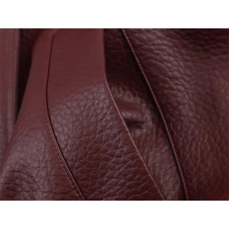 Women's 2026 Autumn New Classic Commuter Style Black Long Sleeve Pebble Faux Leather Motorcycle Fashion Jacket