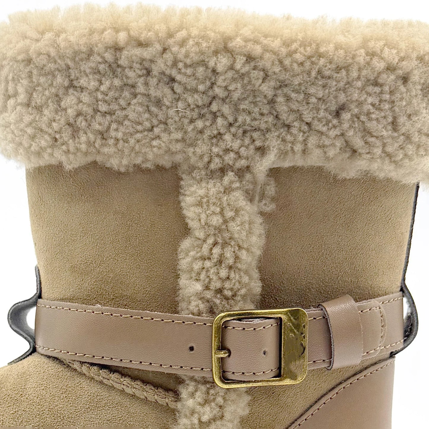 Women’s Genuine Sheepskin Winter Boots Fur Lined Warm Snow Boots Soft Shearling Ankle Boots Lightweight EVA Sole