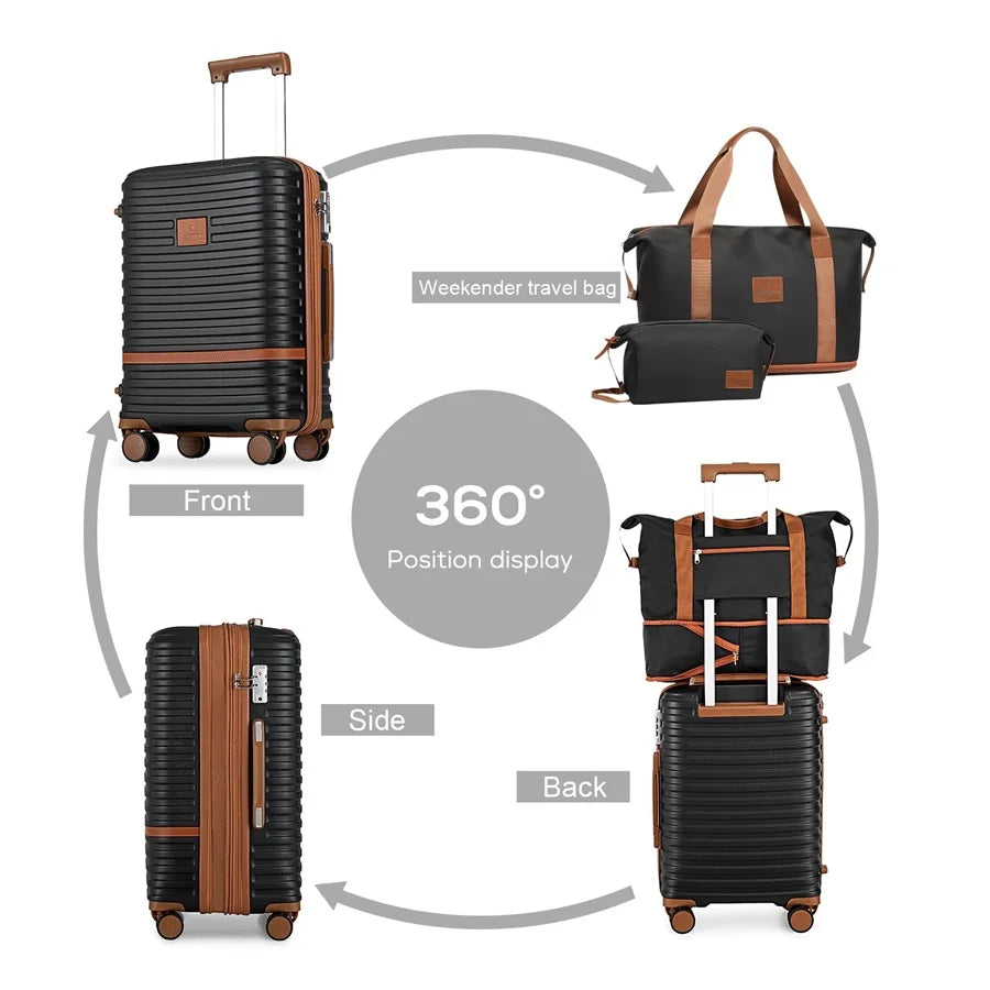 Joyway Carry On Luggage Set, Expandable Suitcase with Spinner Wheels and TSA Lock, Hard Shell Lightweight Durable
