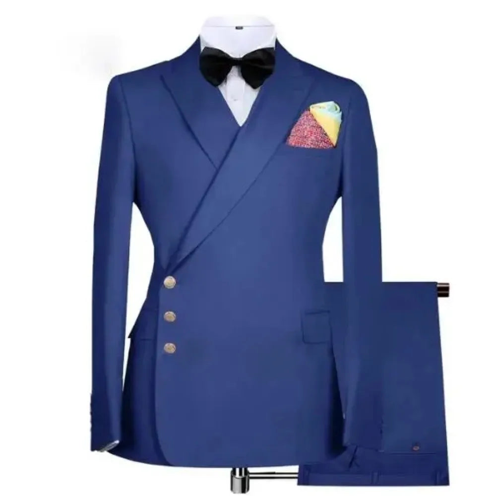 Formal Men Suits Spacial Design 3 Buttons Blazer Pants Business Wedding Groom Prom Tailored Made Suits For Men