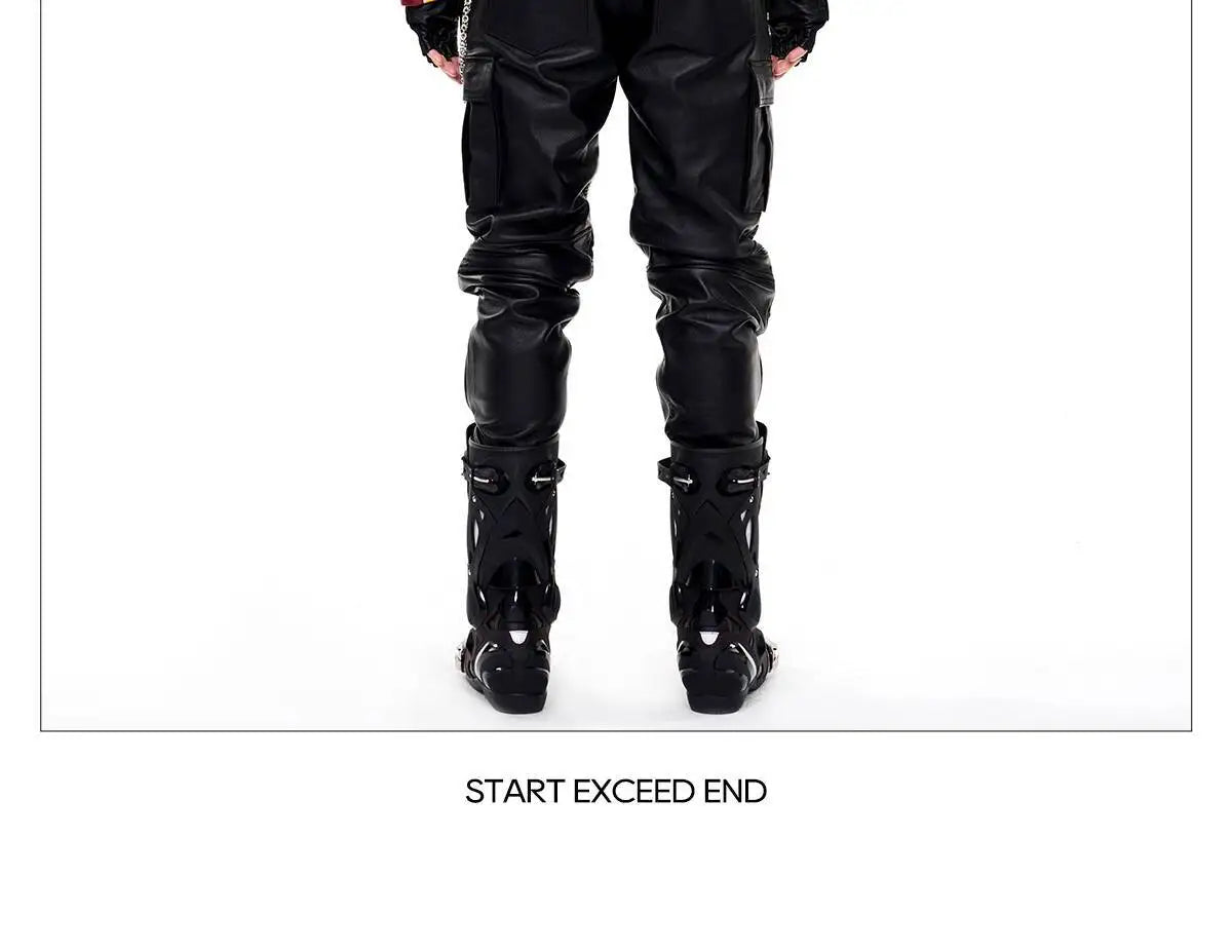 LUZHEN Fashion High Quality Embroidery Pattern Stand Neck Motorcycles Leather Jacket Men's 2025 New Original Short Coat JY4627