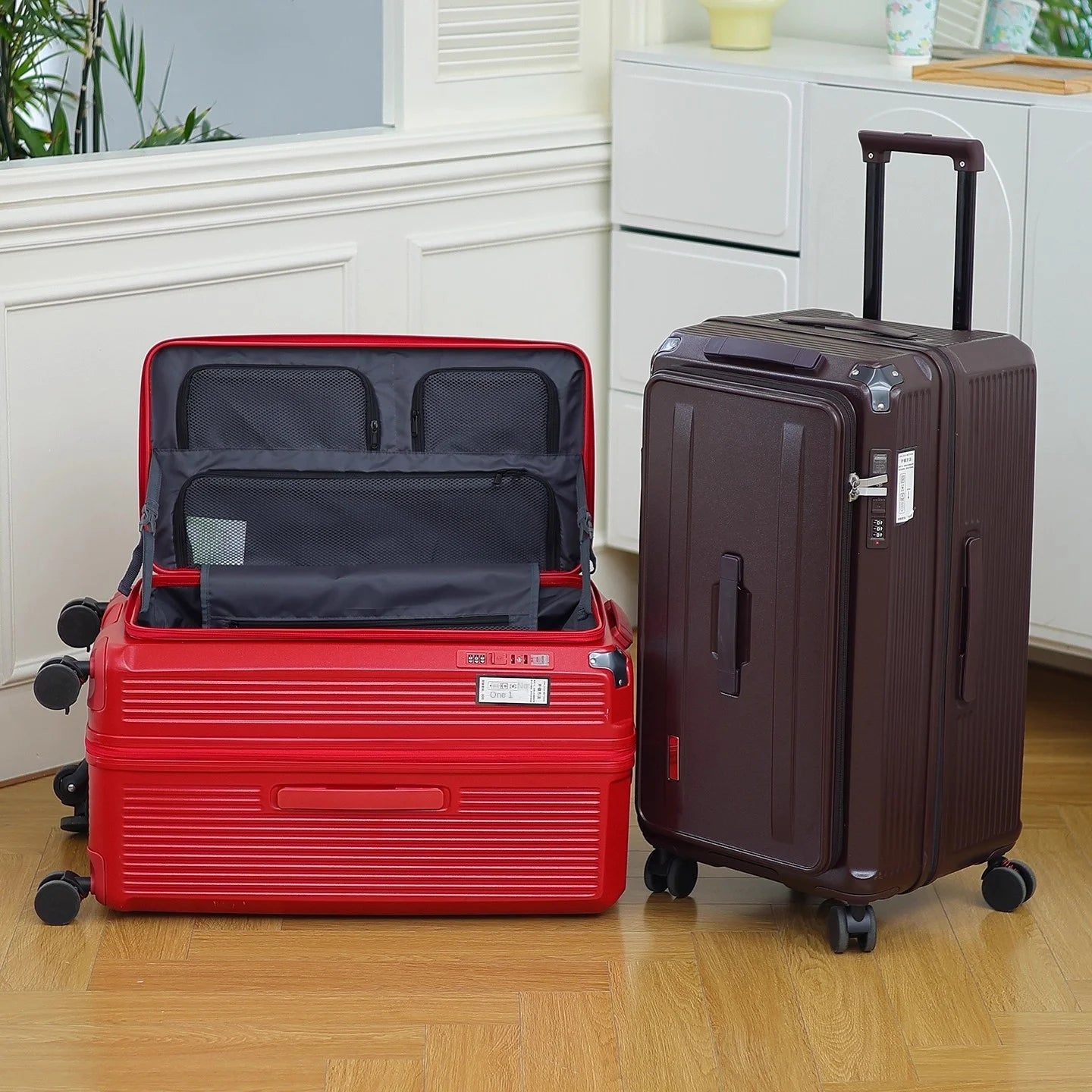 Side-Opening Suitcase 28 inch Large Capacity Expandable Luggage 24/26 Thickened Trolley Case 20 inch Boarding Box with 5 Wheels
