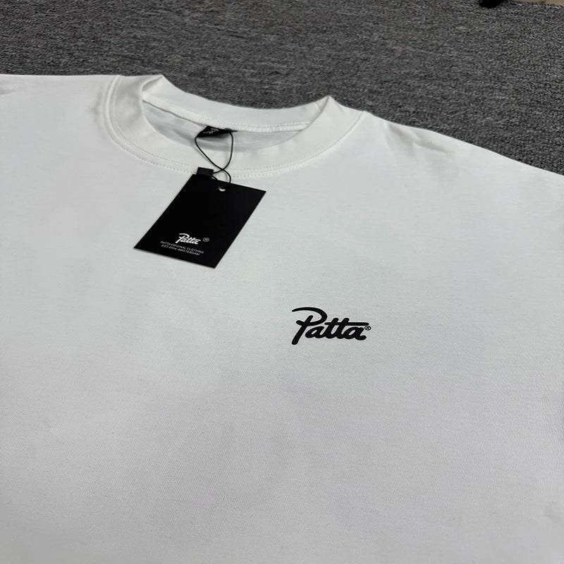 New Arrival Patta Tshirt American Street Style with Palm Tree Star Print Man Short Sleeve Tops