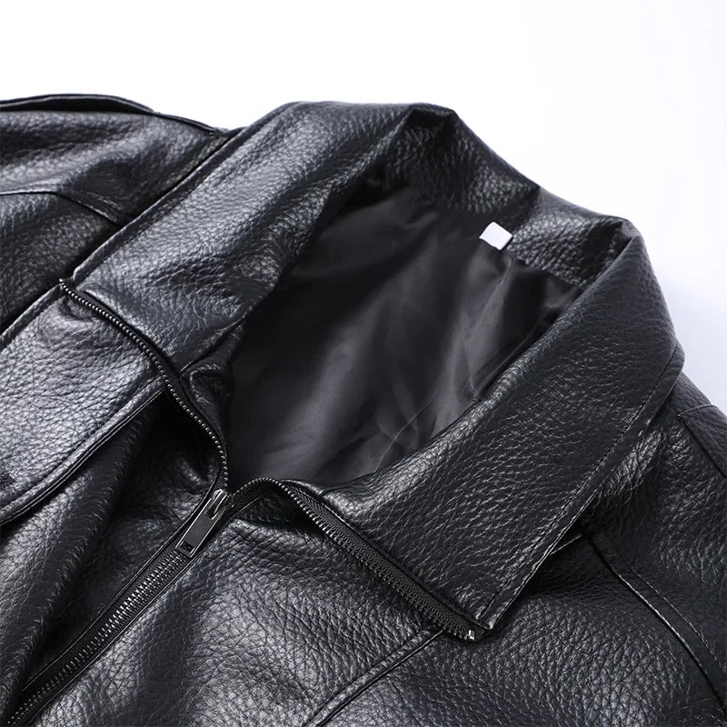 Fashion Leather Women's Jacket Y2k Street Single-breasted High Neck Female Coats 2026 Autumn Black Pu Long Sleeve Lady Jackets