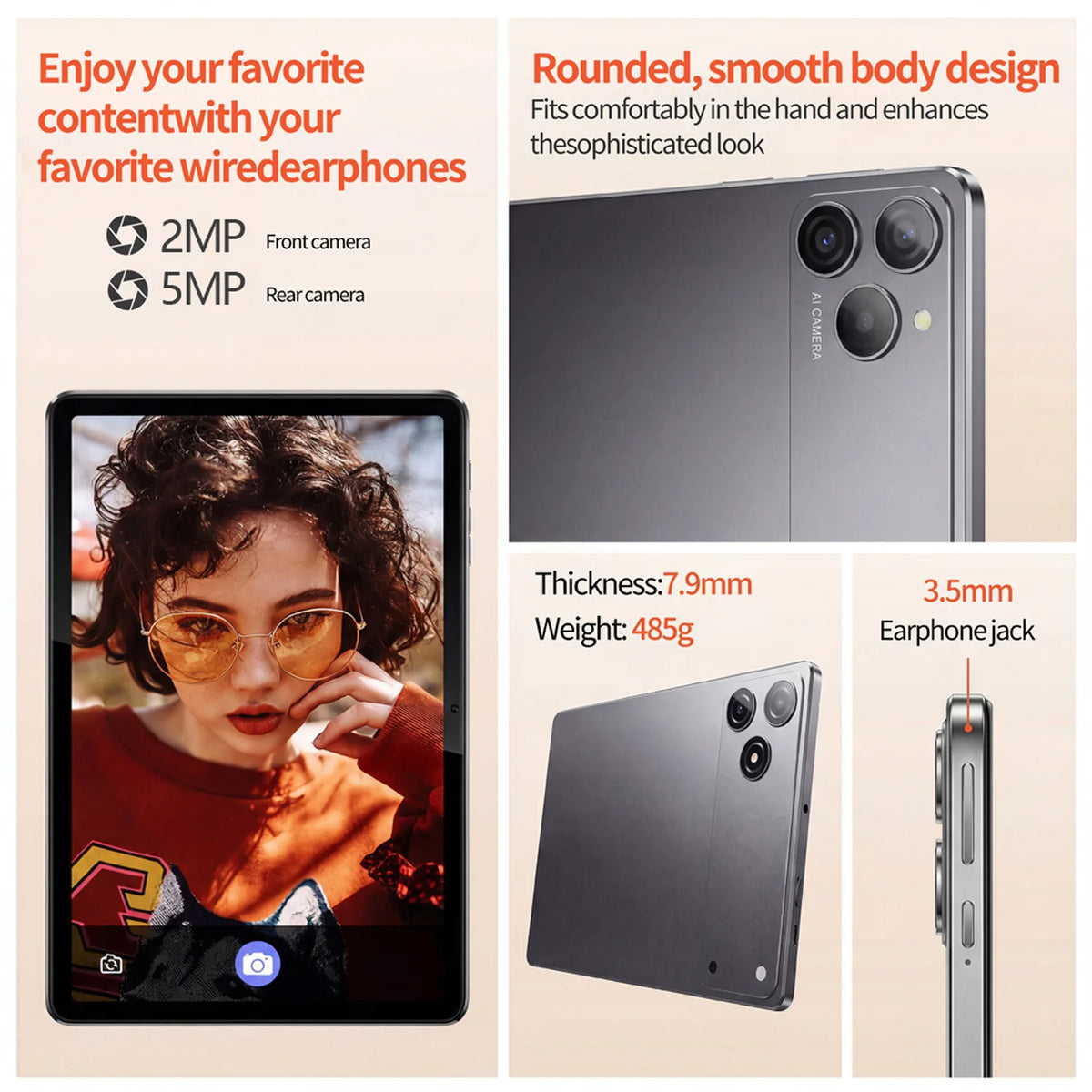 2026 New 9 Inch I17 Android Kids' Tablet Octa Core 4GB RAM 64GB ROM, WiFi, 6000mAh Battery, Dual Camera, Google Tablet PC