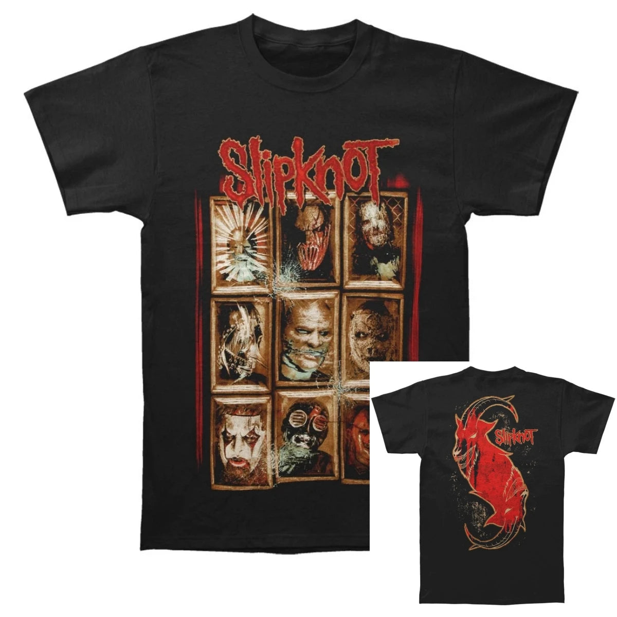 Photo SLIPKNOT Gothic Style Band T-Shirt 100% Cotton Graphic Tee Men Women Summer Streetwear Top