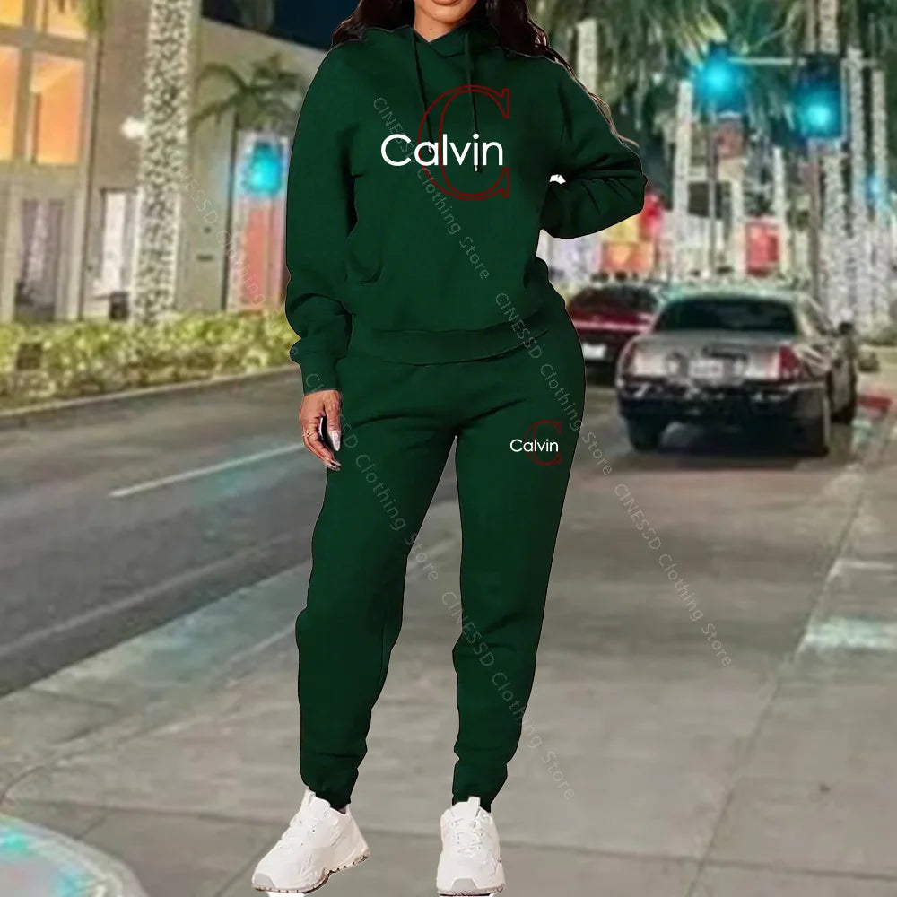 Hoodies Women Pants Sets Sweatshirt And Sweatpant Full Outfit Spring Autumn Loose Fit Stylish Trendy Designer Clothing Women Set
