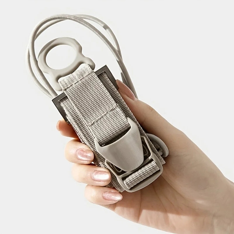 2‑in‑1 Adjustable luggage strap with quick‑release buckle and lock, lightweight and easy to use, suitable for backpacks and suit