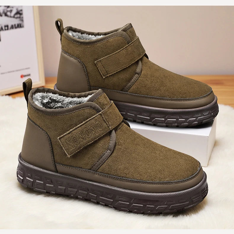 Mens Winter Snow Boots High Top Warm Comfortable Slip Resistant Shoes for Cold Weather