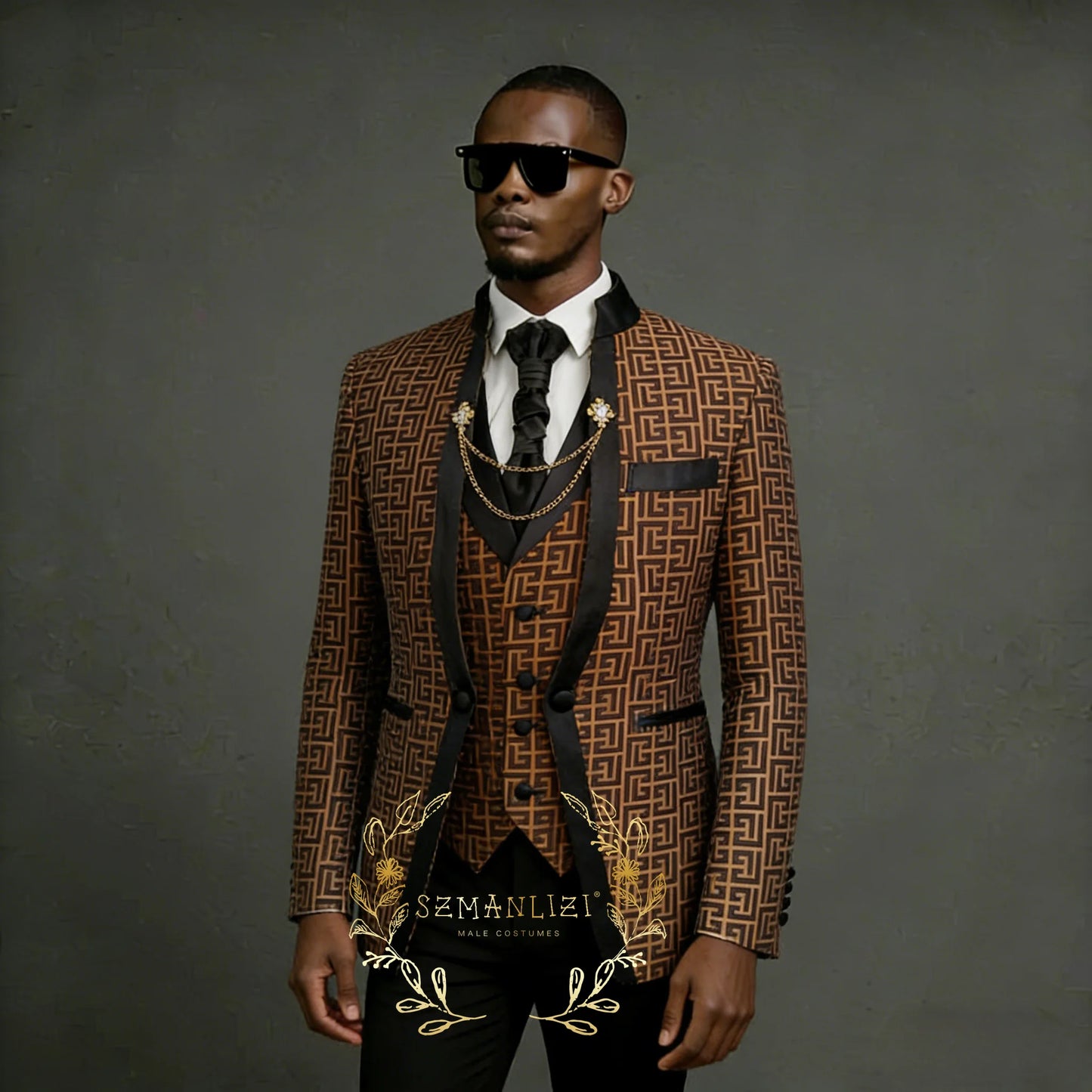 Latest Designs Printed Floral Mens Suits For Wedding Shawl Lapel Groom Tuxedos Slim Fit Terno Masculino Prom Party 3 Pieces Set