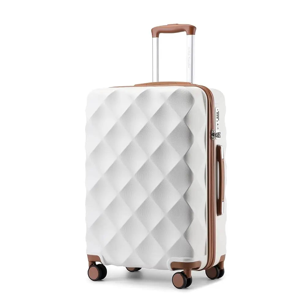 British Traveller Lightweight Hard Shell Suitcase - 13" 20" 24" 28" Cabin & Checked Luggage with 360° Spinner Wheels & TSA Lock