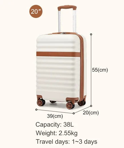 KONO ABS + PC hard case with 4 wheels, TSA lock trolley hand luggage/suitcase (55/65/75cm)