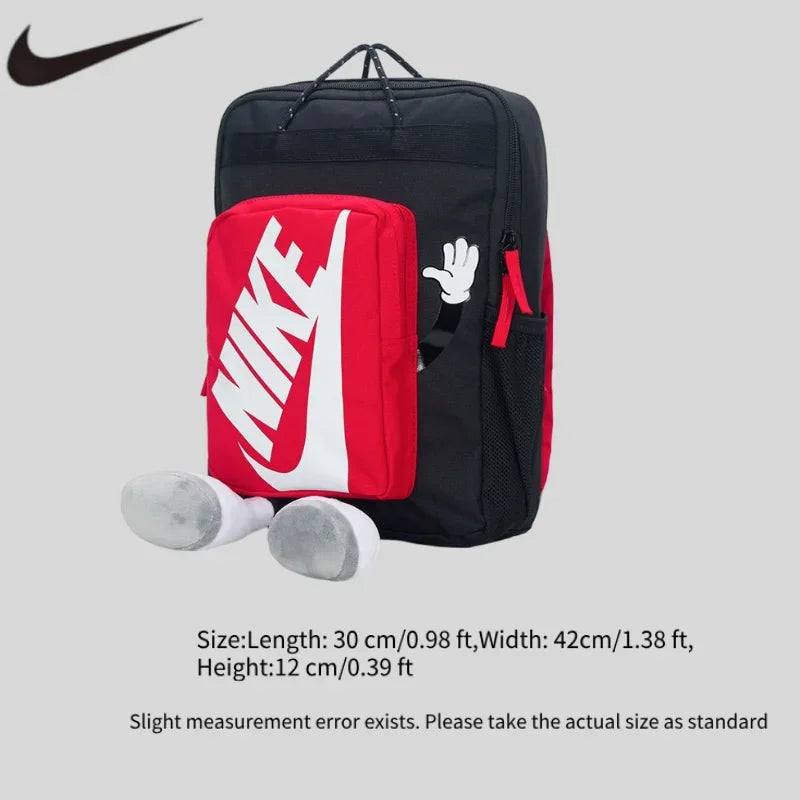 Nike Practical Backpack Summer Boys and Girls Storage Zipper Pocket Mesh School Bag NIKE HM9973-010