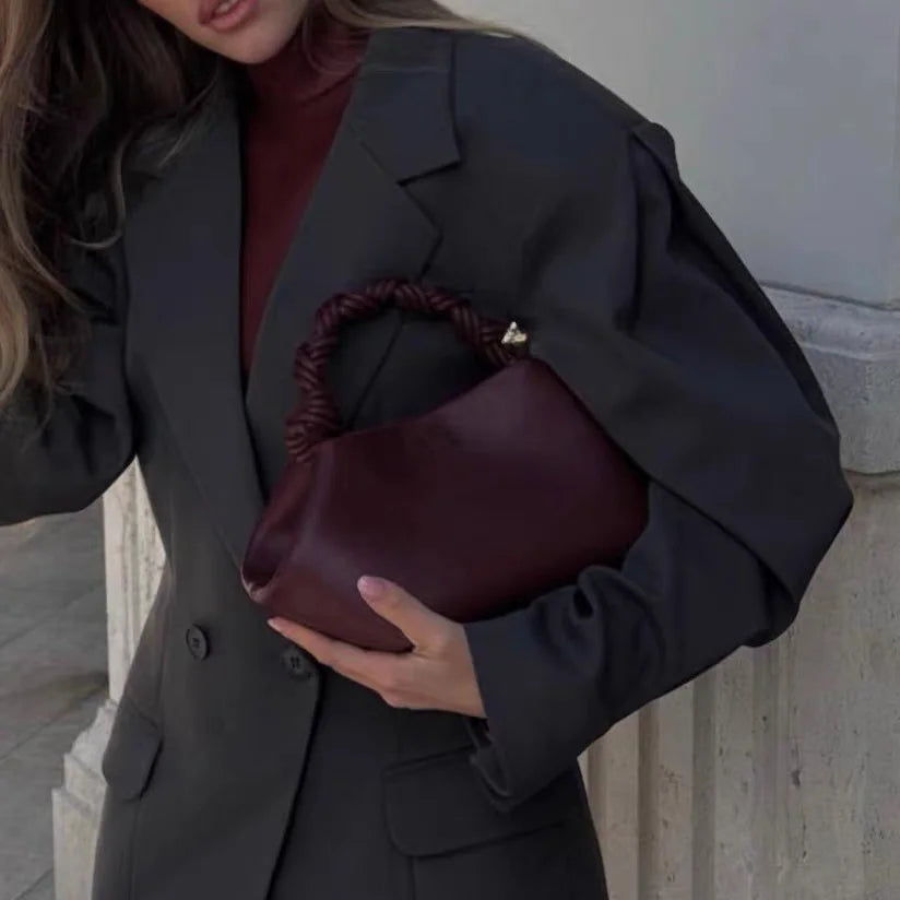 Large Paris Designer Ins New Trendy Crossbody Bag 2026 Hot Y2K Hexagonal Woven Clouds Shoulder Handbag Women with Premium Feel