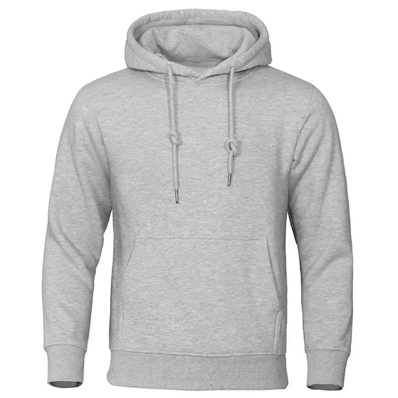 Winter Solid Color Men Hoodies Fleece Warm Mens Sweatshirt Fashion Men Fleece Warm  Sweatshirt