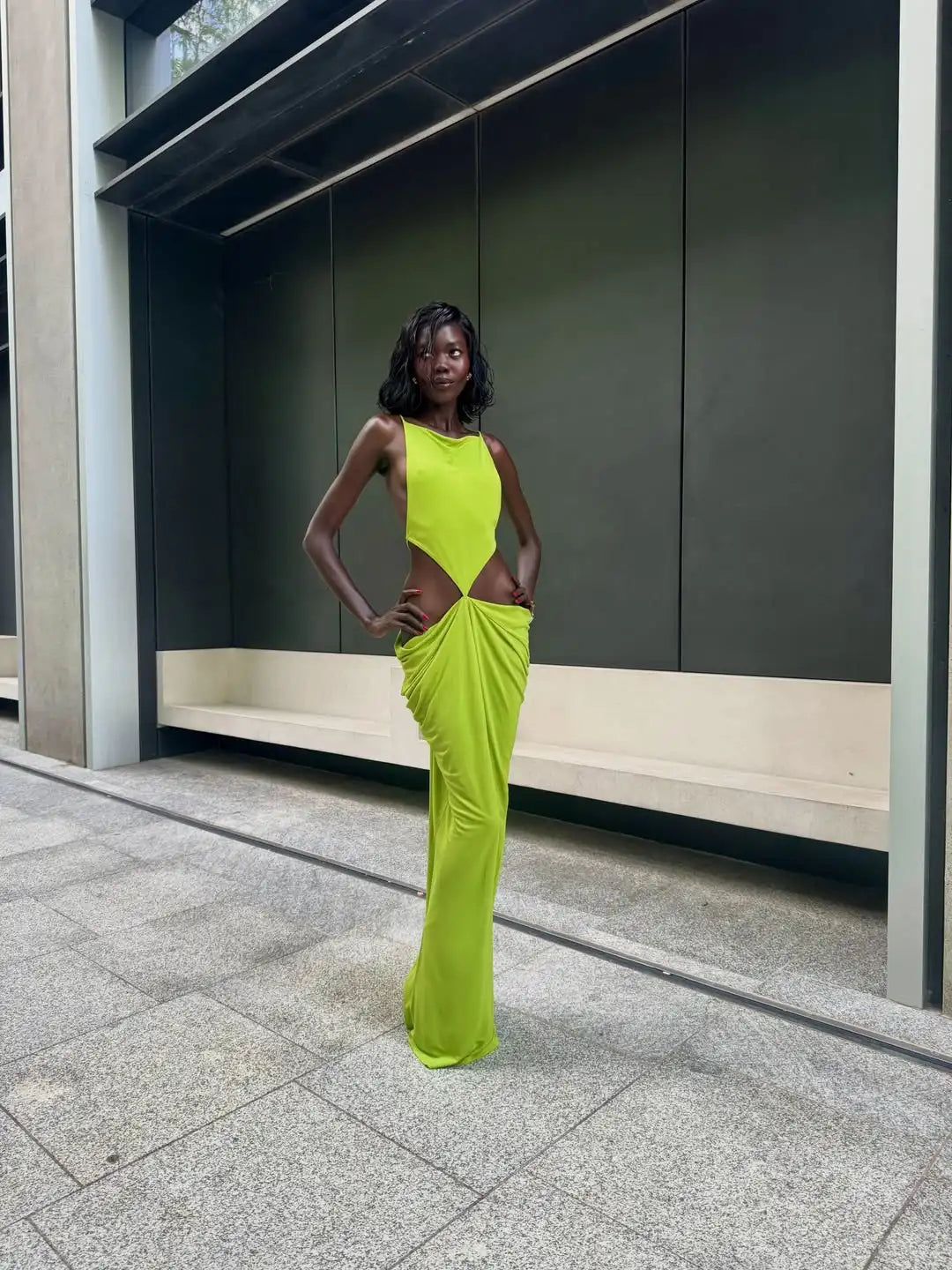 Women Sexy Soilid Hollow-out Maxi Dress Fashion Sleeveless Backless Pleated Slim Female Dresses Summer 2026 Party Evening Robe