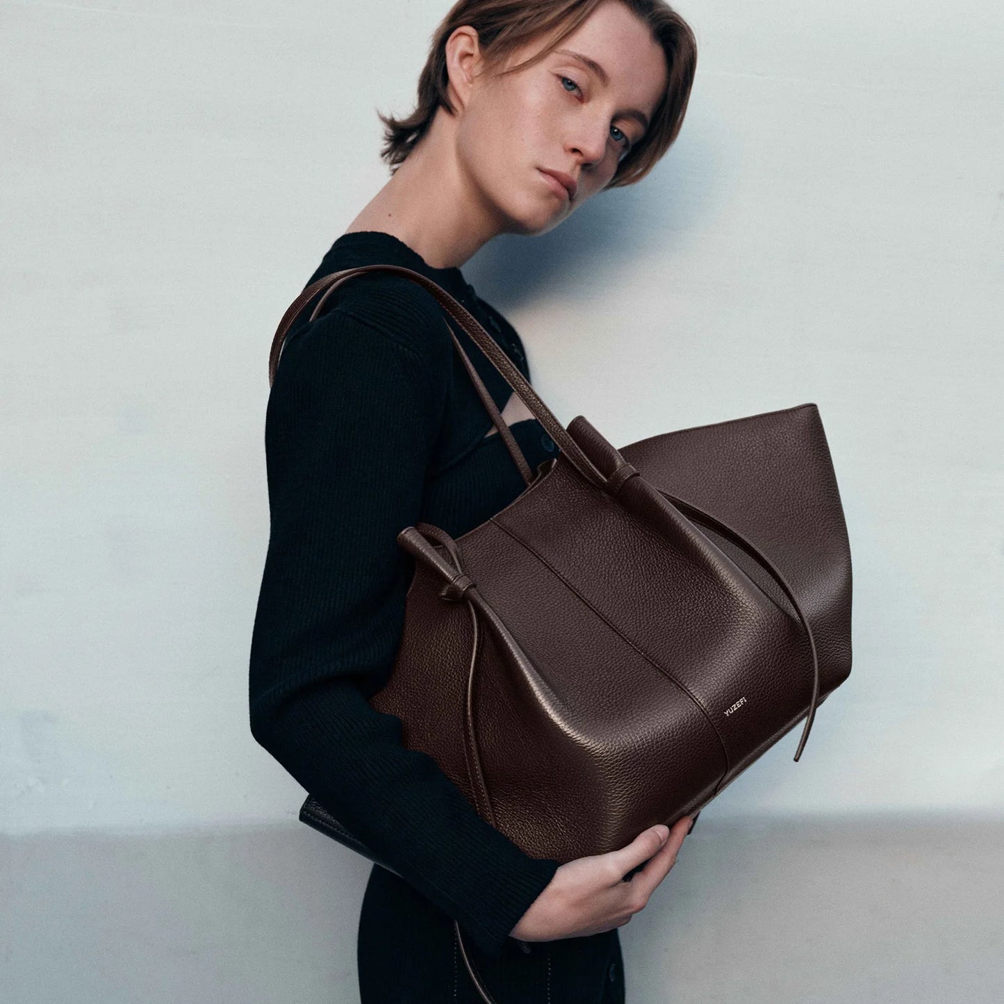 Yuzifi Luxury Brand Women Genuine Leather Handbag Large Size MOCHI Tote Bag High-quality Multi-functional Lady Shopping Bag