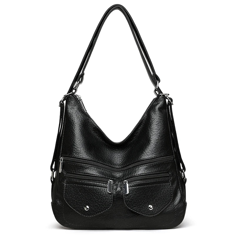 High Quality Large Capacity 3 In 1Women Backpack Luxury Soft Leather Shoulder Crossbody Bag For Women Fashion Ladies Handbag Sac
