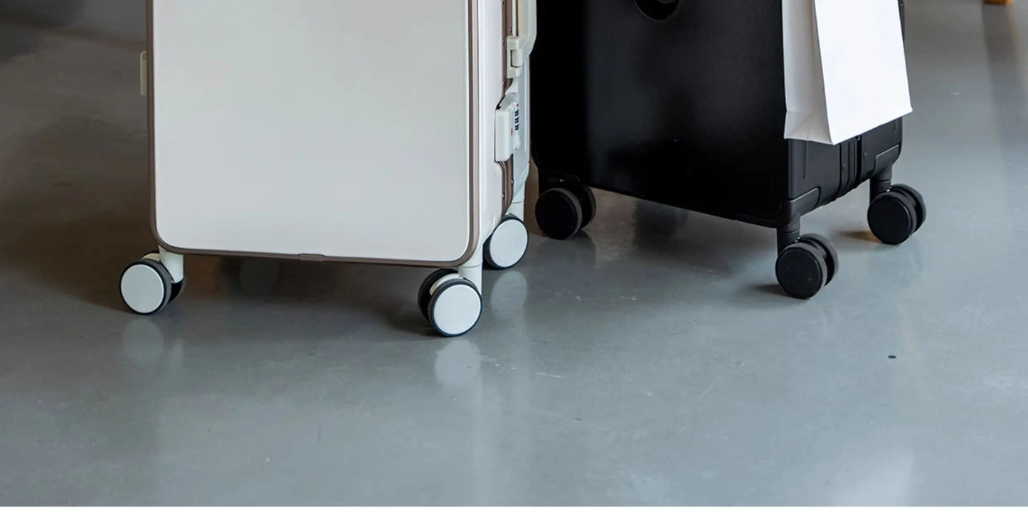 Gilding Aluminum Frame Suitcase Thickened PC Multifunctional 20 inch Boarding box Morandi Color Series 24/ 26 inch Trolley Case