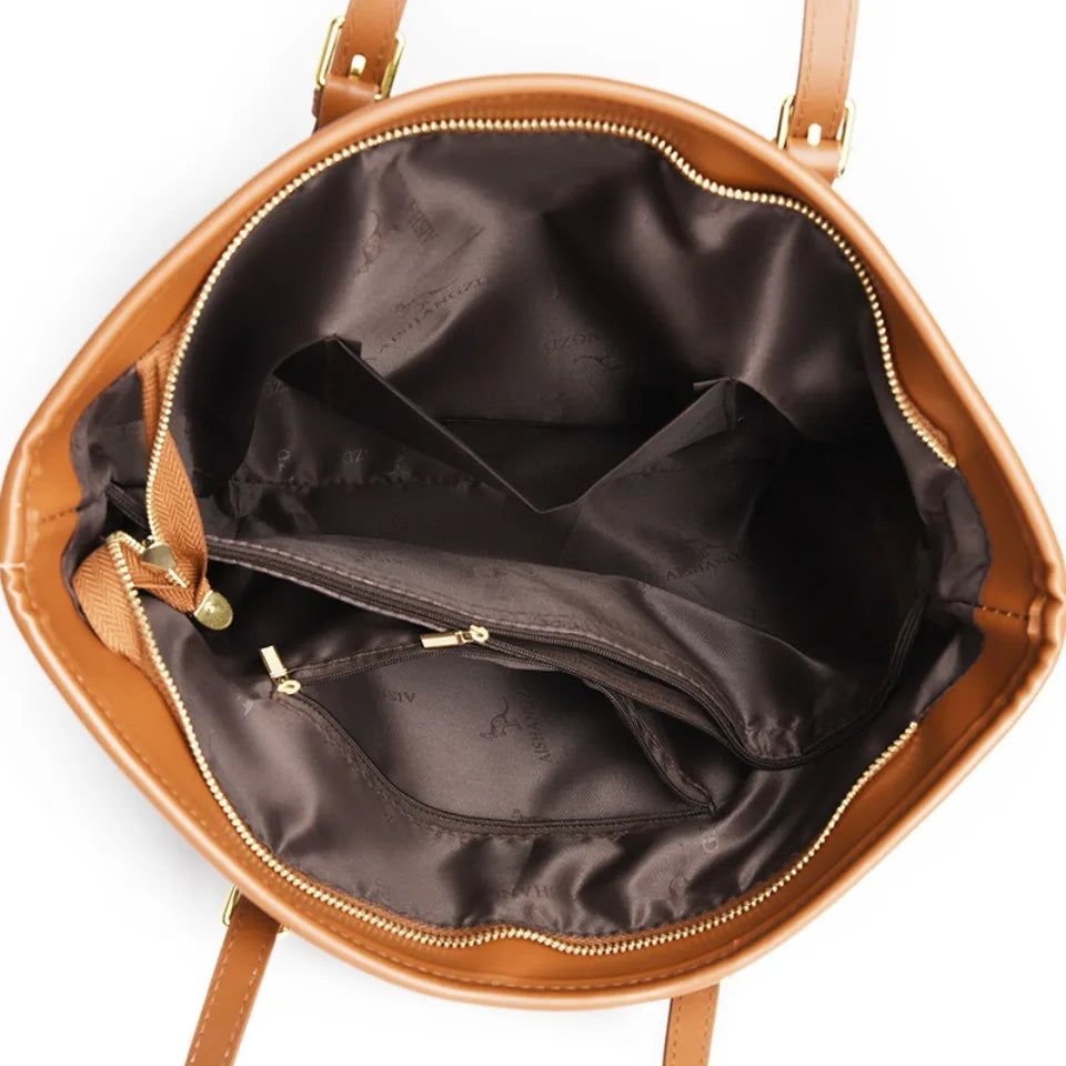 Genuine Brand High Quality Leather Casual Tote Luxury Handbags Women Bags Designer Shoulder Top-handle Bags for Women Sac