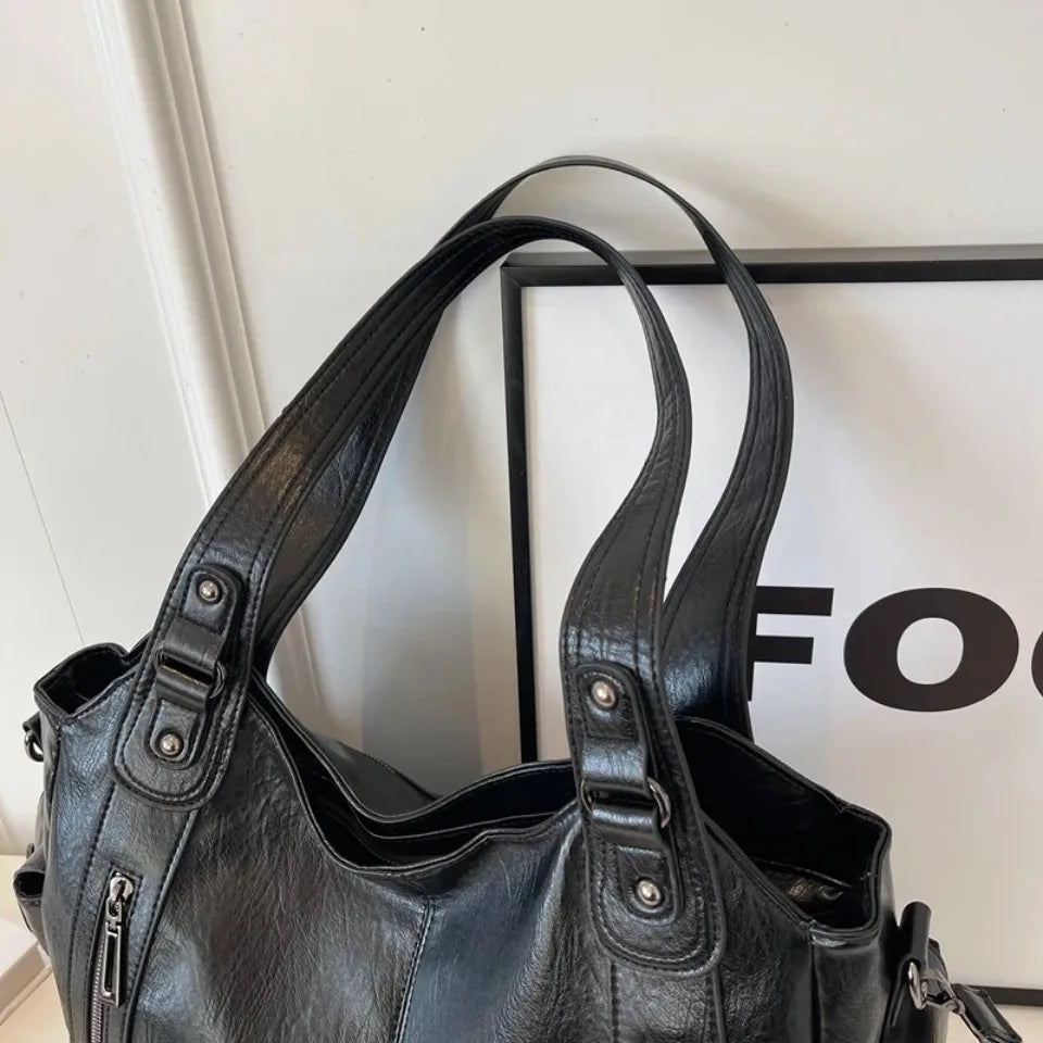 Daily Business Commuting Large Capacity Tote Hand Bags Soft Leather Shoulder Crossbody Bags for Women Handbags Sturdy Durable
