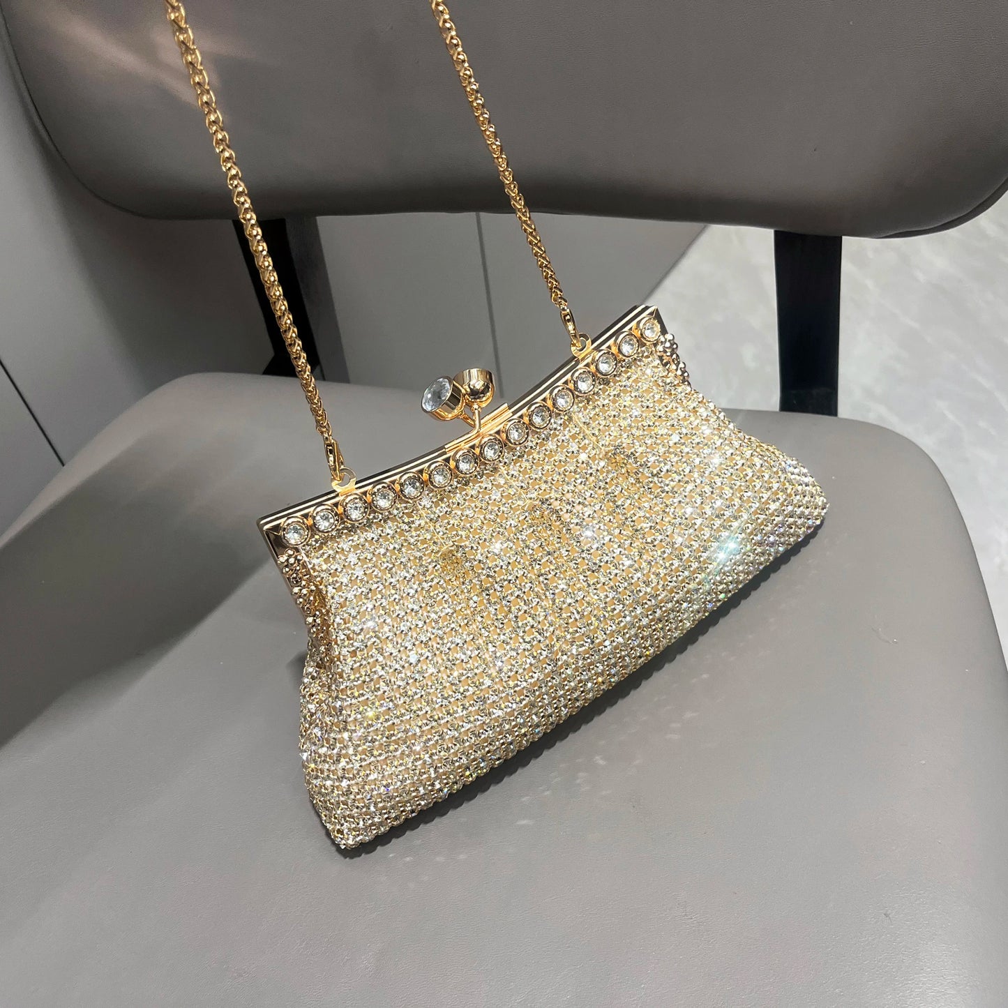 Handle Rhinestones Evening clutch Bag Purses and handbag luxury Designer shiny Crystal Clutch purse bucket bag shoulder bags