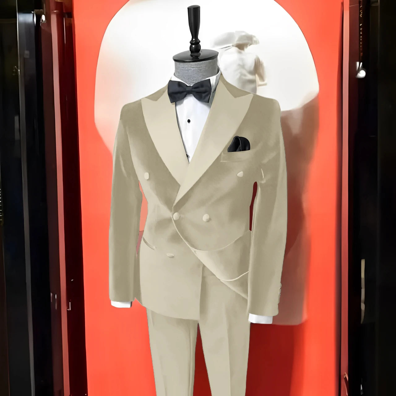 Black Velvet Suits for Men Peak Lapel Formal Wedding Groomsmen 2 Piece Jacket Pants Male Clothing Luxury Costume Homme Terno
