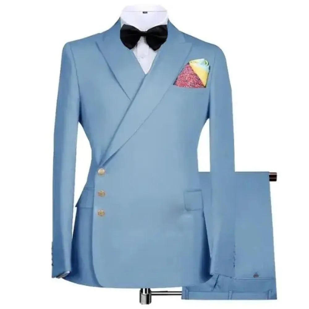 Formal Men Suits Spacial Design 3 Buttons Blazer Pants Business Wedding Groom Prom Tailored Made Suits For Men