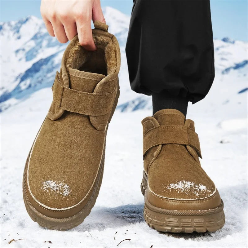 Mens Winter Snow Boots High Top Warm Comfortable Slip Resistant Shoes for Cold Weather
