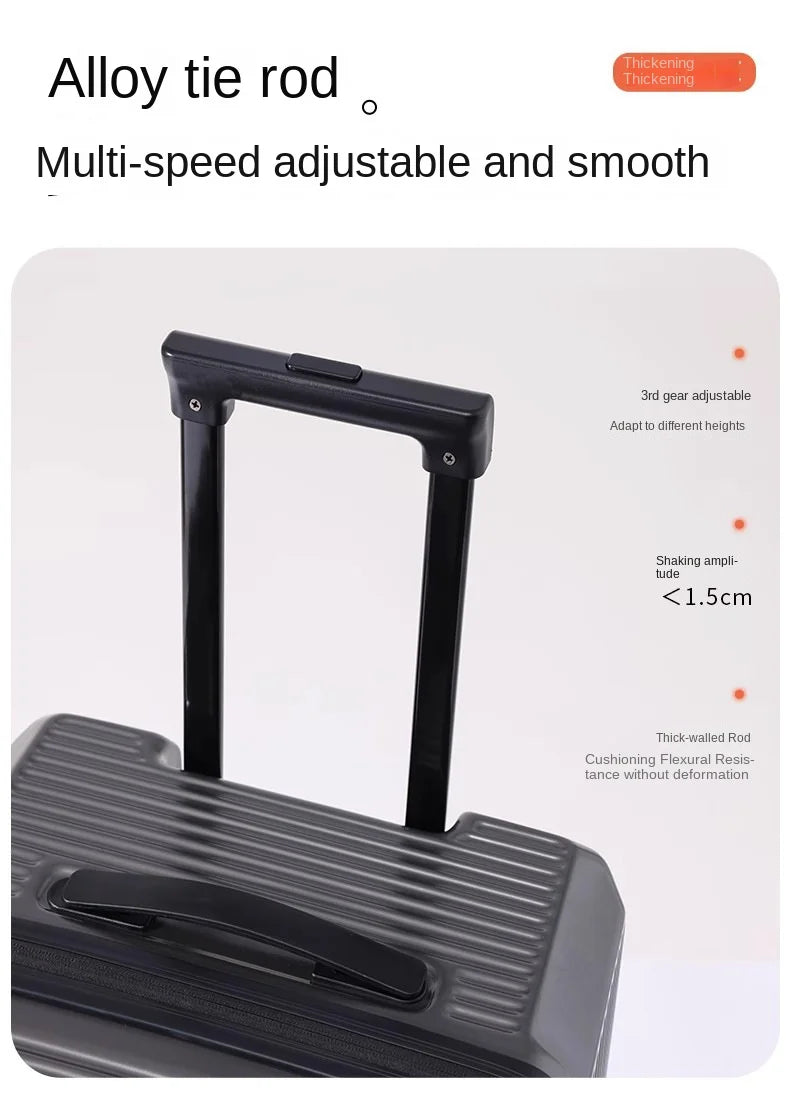Side-Opening Suitcase 28 inch Large Capacity Expandable Luggage 24/26 Thickened Trolley Case 20 inch Boarding Box with 5 Wheels
