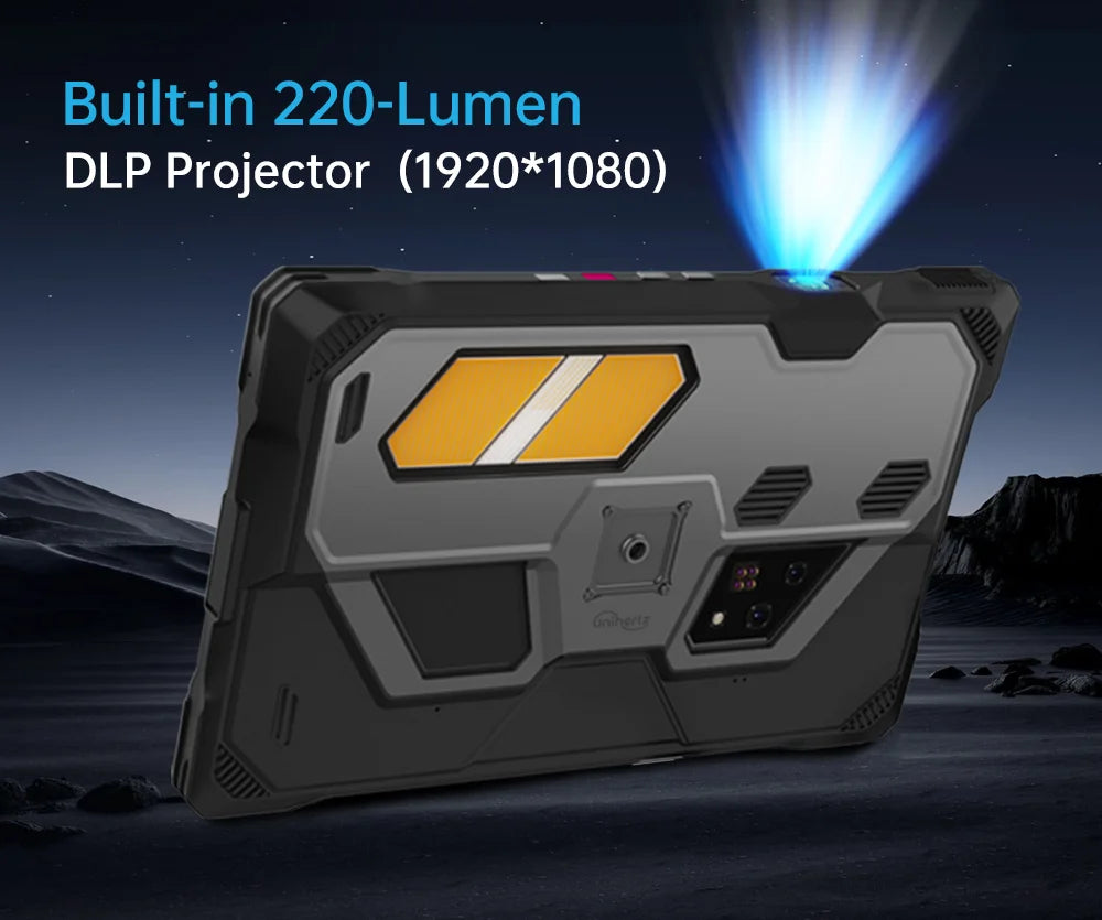 Unihertz 8849 Tank Pad Ultra-Global 1st Rugged Tablet with 260-lumen 1080PProjector, Night Vision Large Battery
