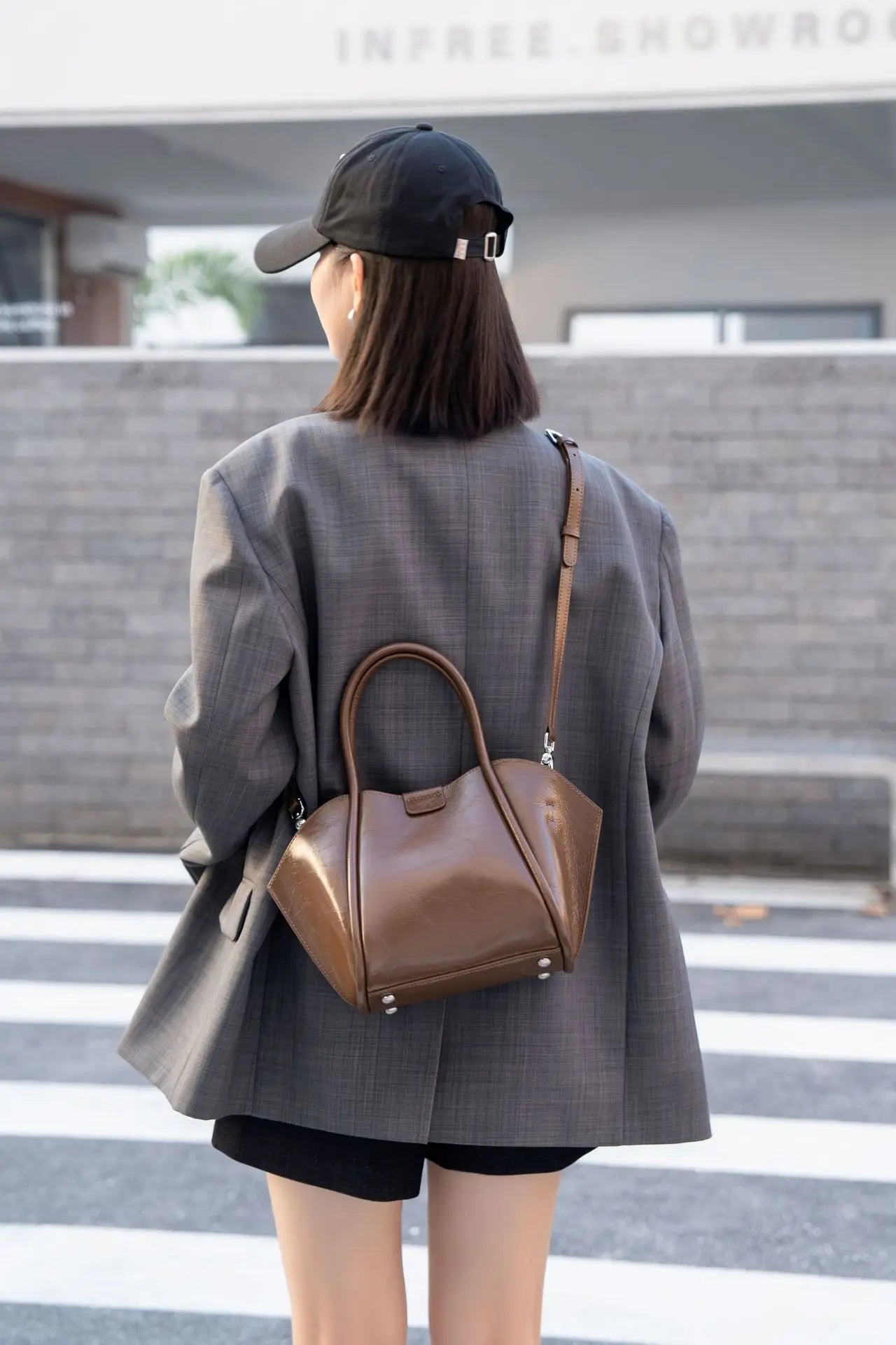 YANATARI Genuine Leather Woman Bag Shoulder Bag Handbags Ladies Crossbody Bags Luxury Designer Minimalism Bag Cowhide Bucket Bag
