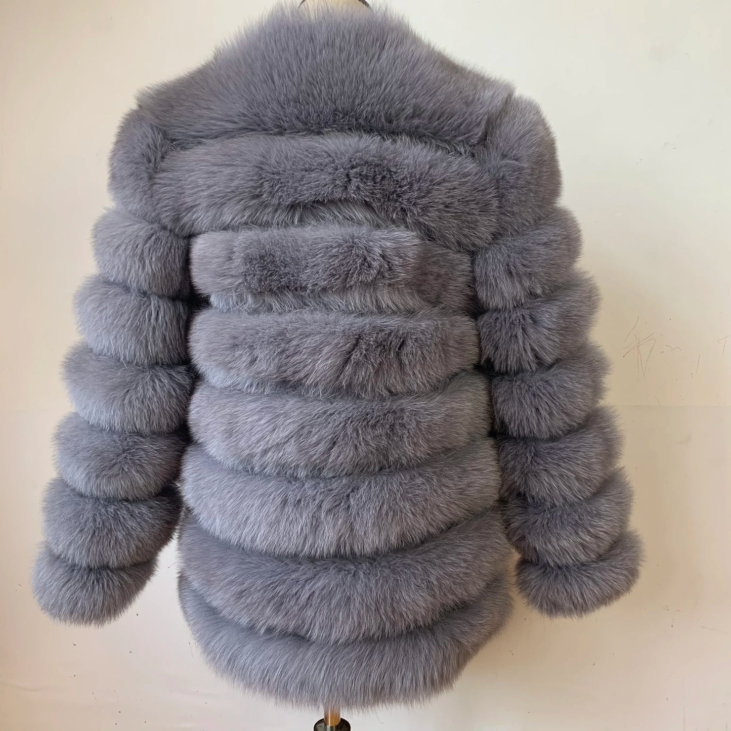 NEW Style Length Sleeves 4in1 Real Fur Coats Women Natural Real Fur Jackets Vest Winter Outerwear Women Fox Fur Coat Quality Fur