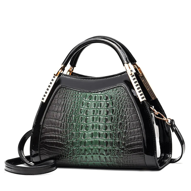 Fashionable New Women's Handbag Classic Retro Shoulder Bag Crocodile Pattern Large Capacity Crossbody Bag Trendy Simple Tote Bag