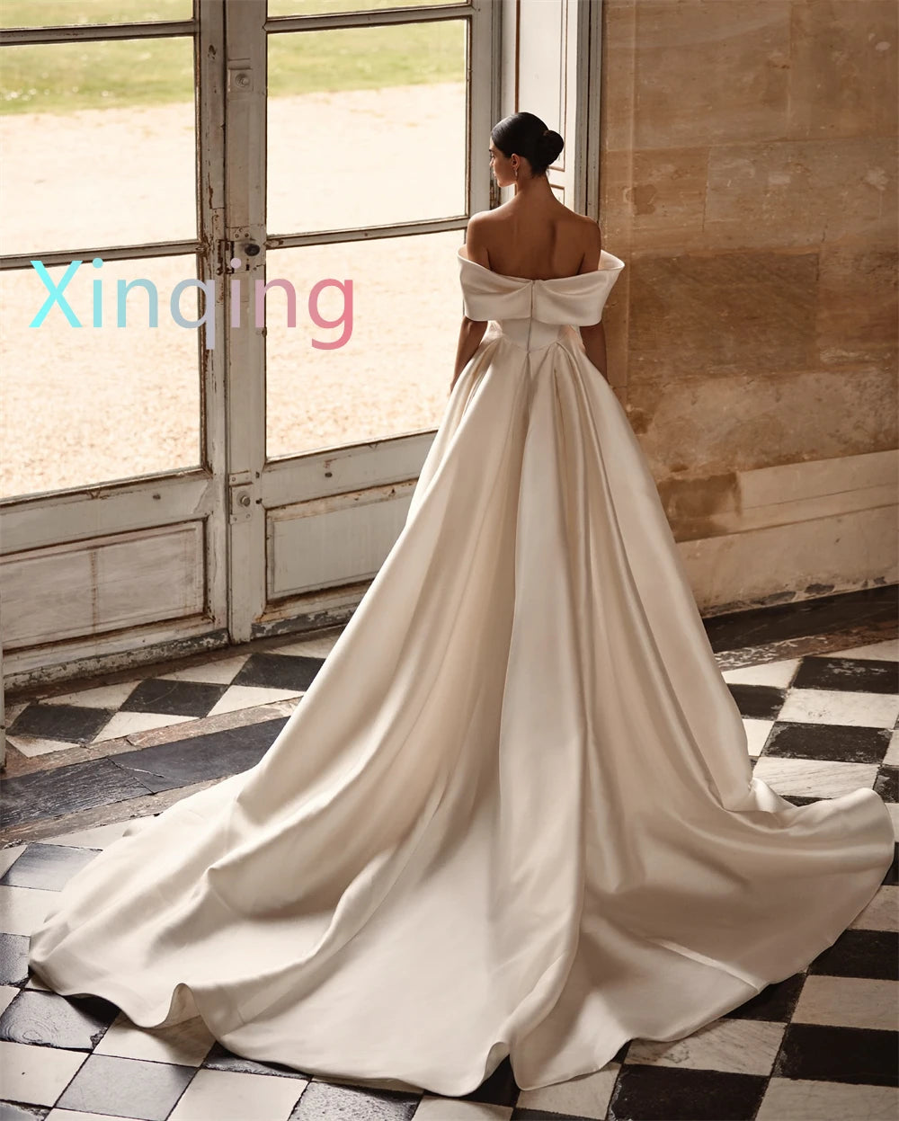 Customized High Quality Satin Wedding Dresses Dreamy Off-the-shoulder Gothic Wedding Dresses Luxury Dresses Women 2025 Wedding
