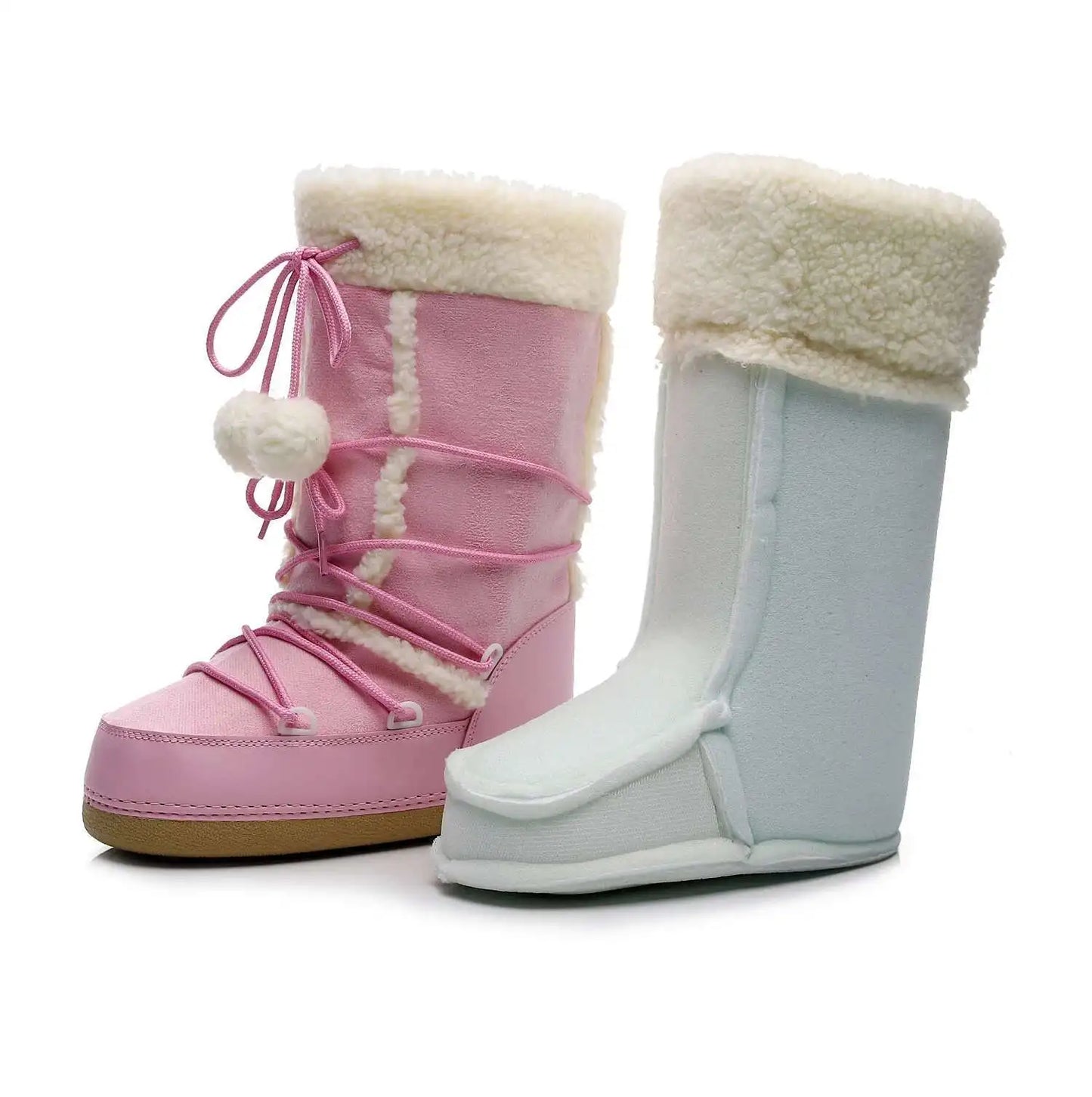Women's Winter Boots 2026 Women Snow Boots Cold-proof Warm Mid-calf Pink Space Boots Slip-resistant Cotton Woman Winter Shoes